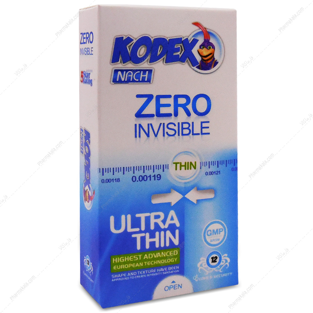 کاندوم فوق العاده نازک و نامرئی Zero Invisible Ultra Thin کدکس 12 عددی